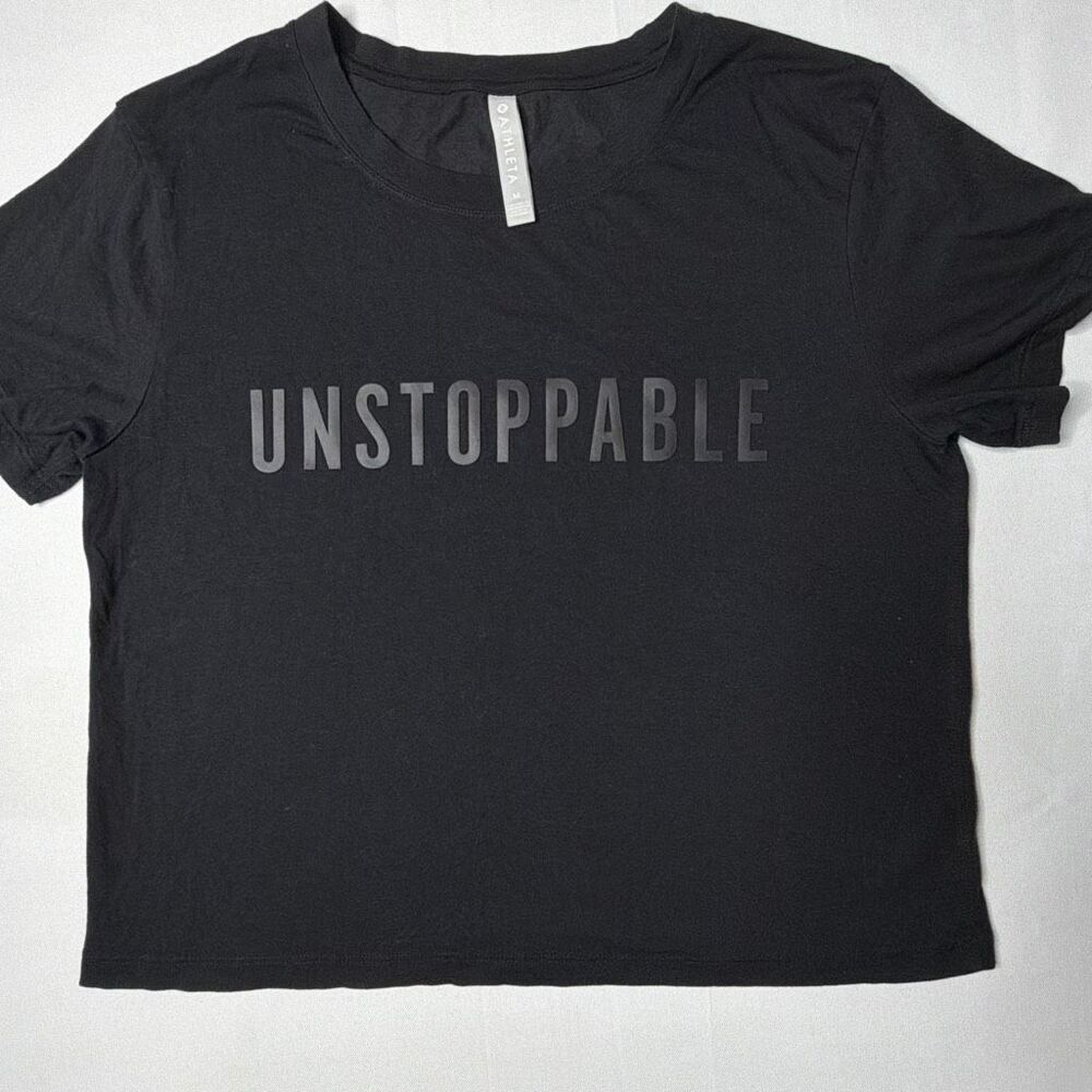 Athleta UNSTOPPABLE Black T Shirt Woman’s Medium
